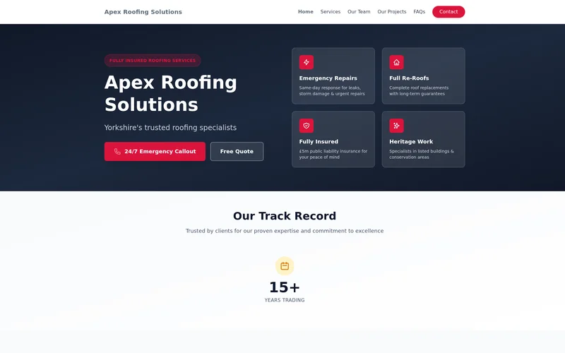 Preview of Skyline Pro theme for Roofers